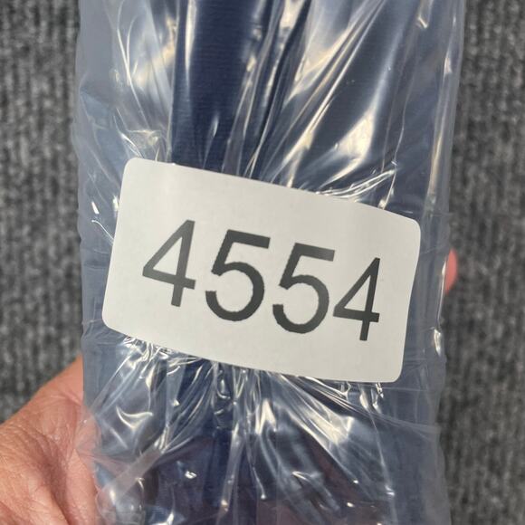 Elle Mock Wrap Scrub Top Women's Medium Blue Zip Pocket Medical Nursing - Picture 12 of 12